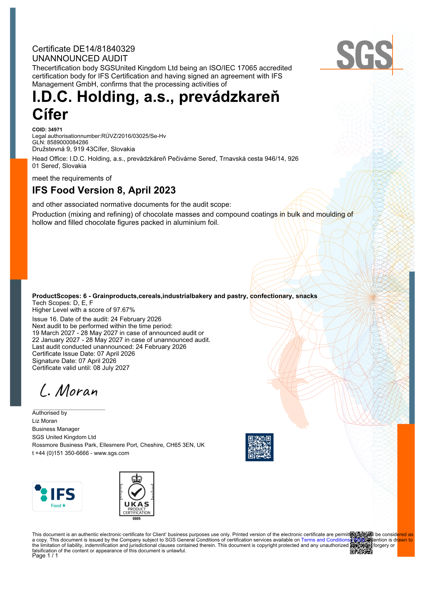 IFS Cifer 2027